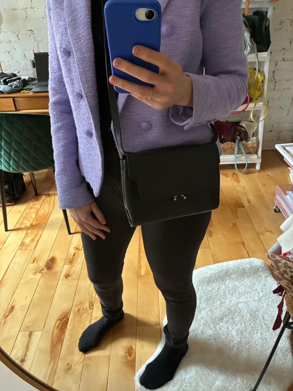 Marni Trunk Black Leather Crossbody Bag - Picture 12 of 13